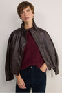 Myla Brushed Knitted Top - Aubergine