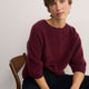 Myla Brushed Knitted Top - Aubergine