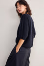Myla Brushed Knitted Top - Black