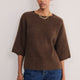 Myla Brushed Knitted Top - Chocolate