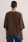 Myla Brushed Knitted Top - Chocolate