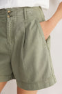 Myla Pleat Front Short - Olivine