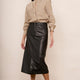 Mylene Faux Leather Skirt - Black