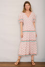 Narissa Dress - Ivory Woodblock Print