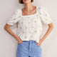 Narita Blouse - Ivory Floral Cluster