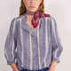 Nelly Blouse - Midnight/Ivory Check