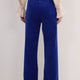 Nina Cotton Velvet Flare Trouser - Maritime Blue