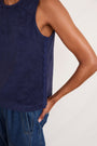 Nina Towelling Top - Midnight
