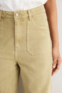 Noa Drawstring Hem Jean - Warm Khaki