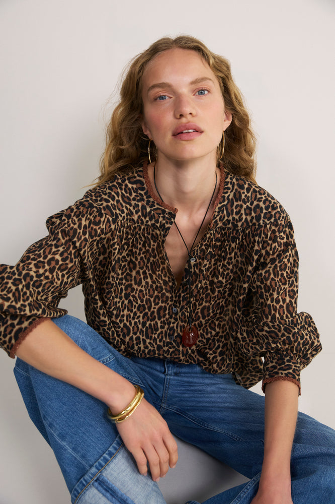 Nova Blouse - Leopard
