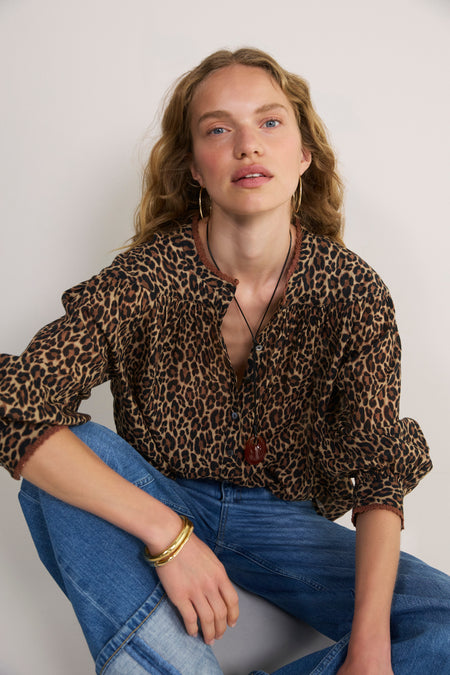 Nova Blouse - Leopard