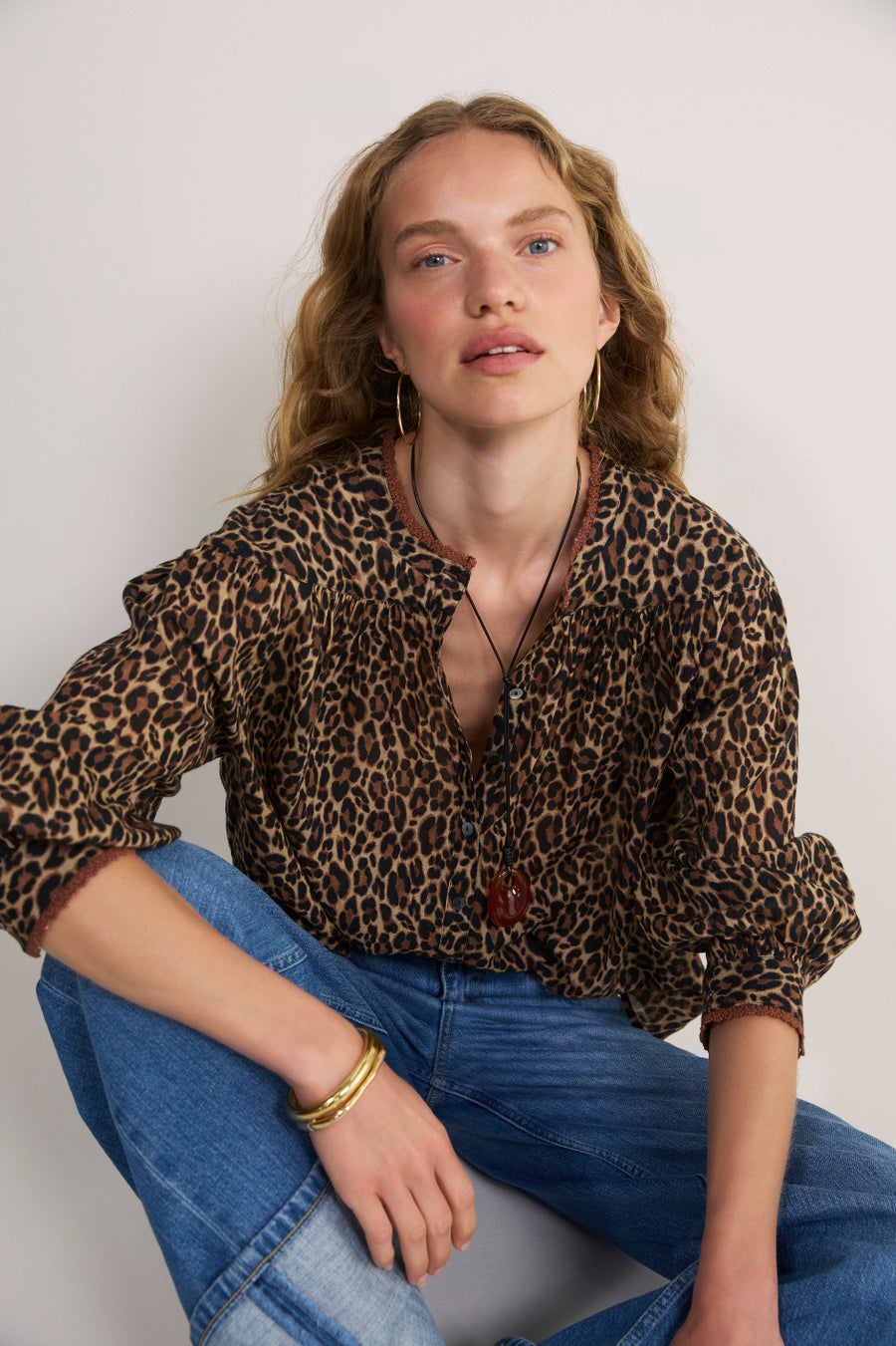 Nova Blouse - Leopard