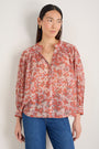 Nova Blouse - Warm Clay Layered Ditsy