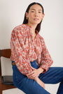 Nova Blouse - Warm Clay Layered Ditsy