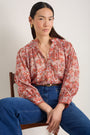 Nova Blouse - Warm Clay Layered Ditsy