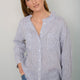 Odile Linen Shirt - Blue Stripe