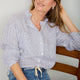 Odile Linen Shirt - Blue Stripe