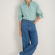 Orla Shirt - Green/Cobalt/Ivory Stripe