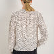 Otti Silk Blouse - Ivory Inky Spot