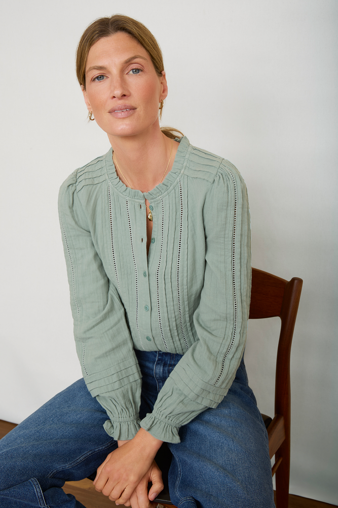 Otti Blouse - Thyme Green