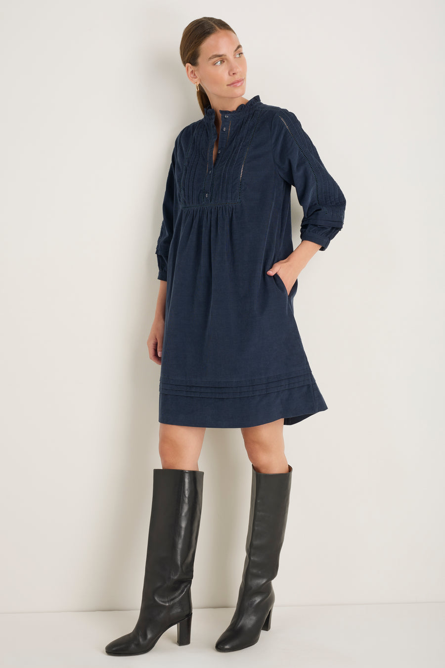 Otti Cord Dress - Midnight