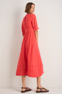 Otti Midi Dress - Guava Red