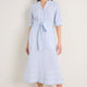 Otti Midi Dress - Sky Blue/White Stripe