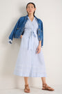 Otti Midi Dress - Sky Blue/White Stripe