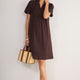 Otti Short Dress - Cocoa