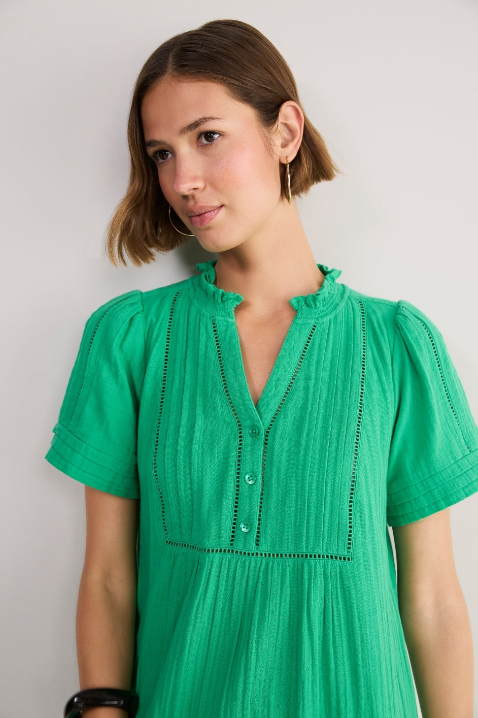 Otti Short Dress - Jade Green