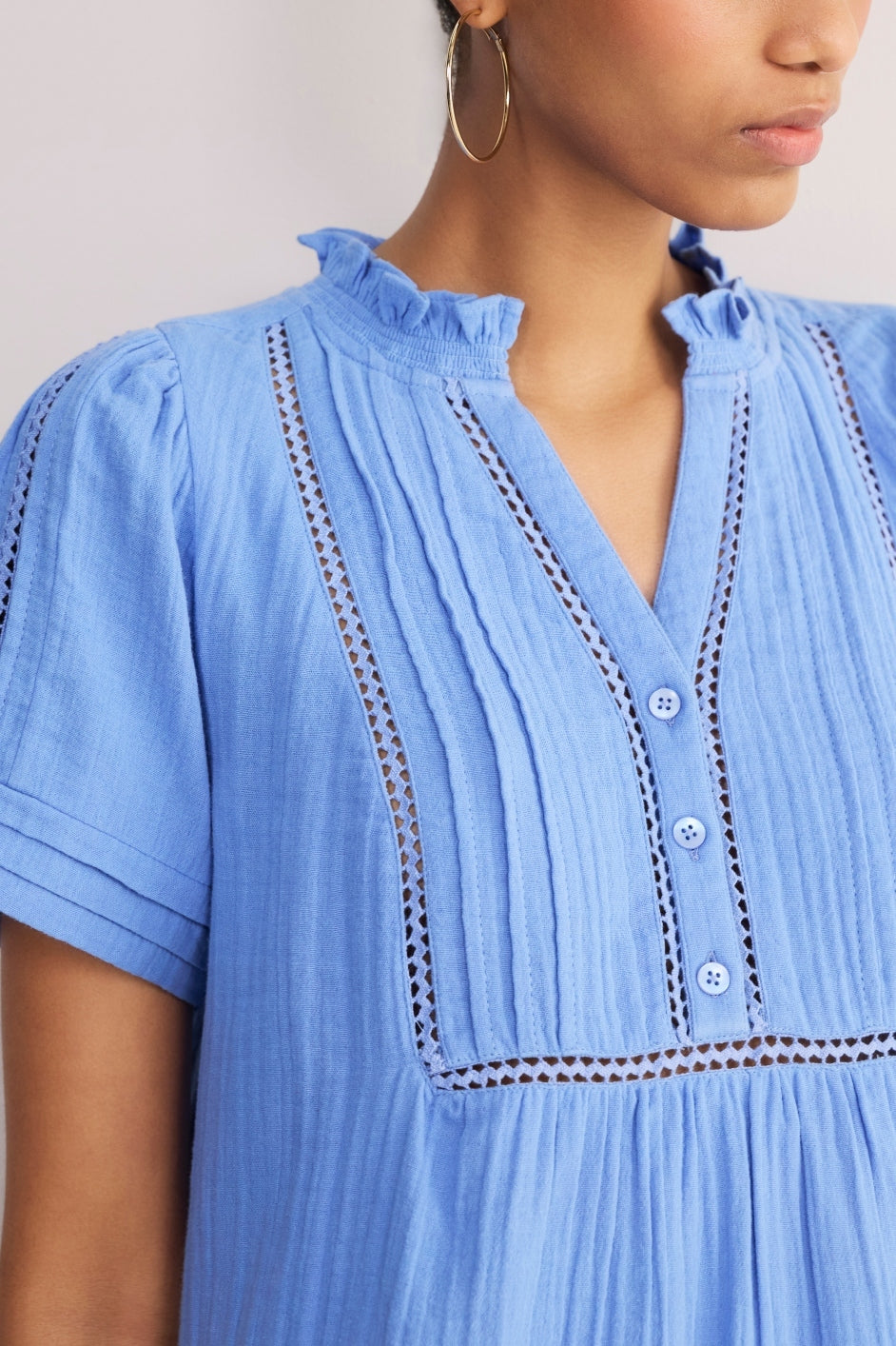 Otti Short Dress - Riviera Blue