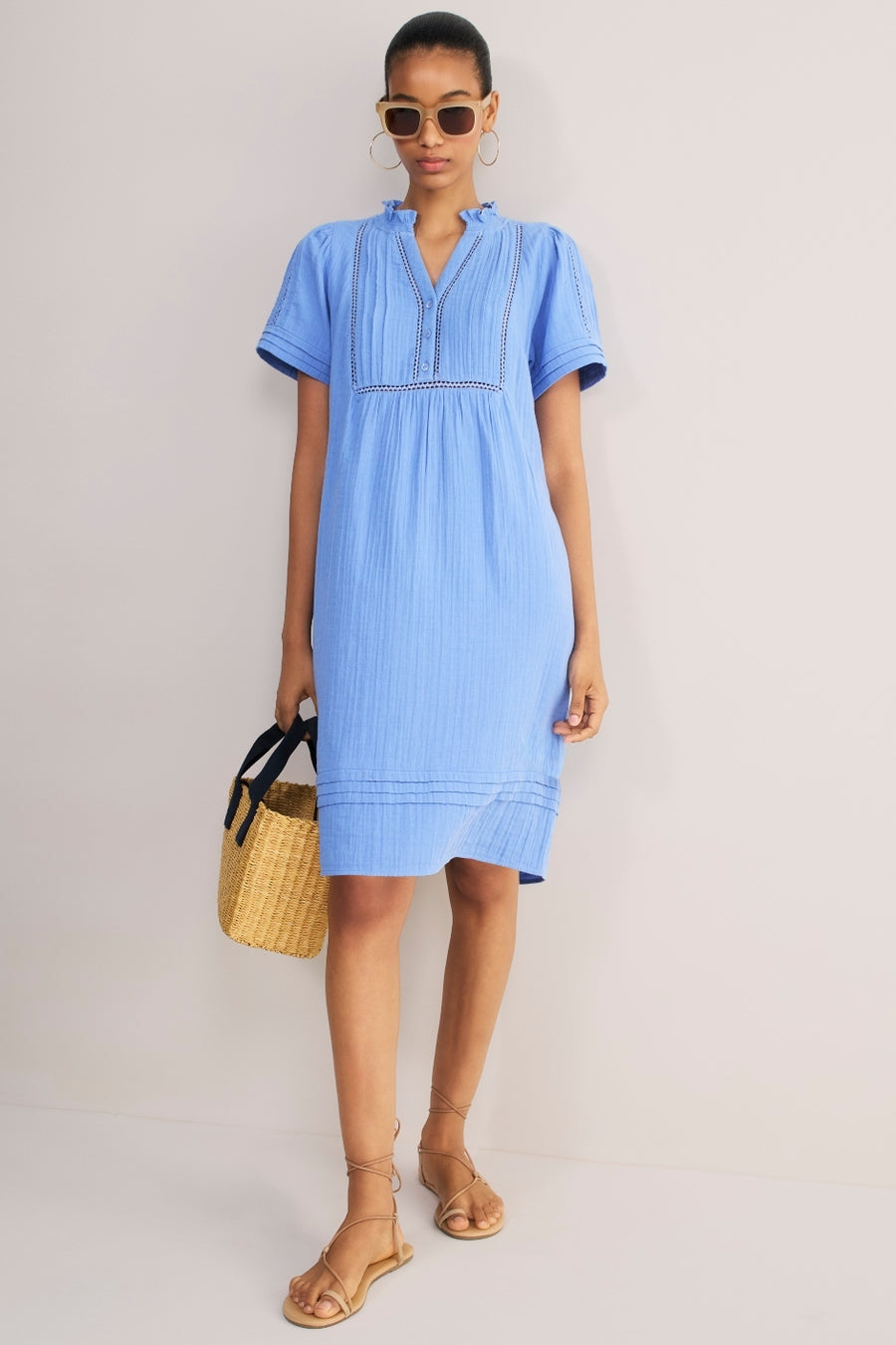 Otti Short Dress - Riviera Blue
