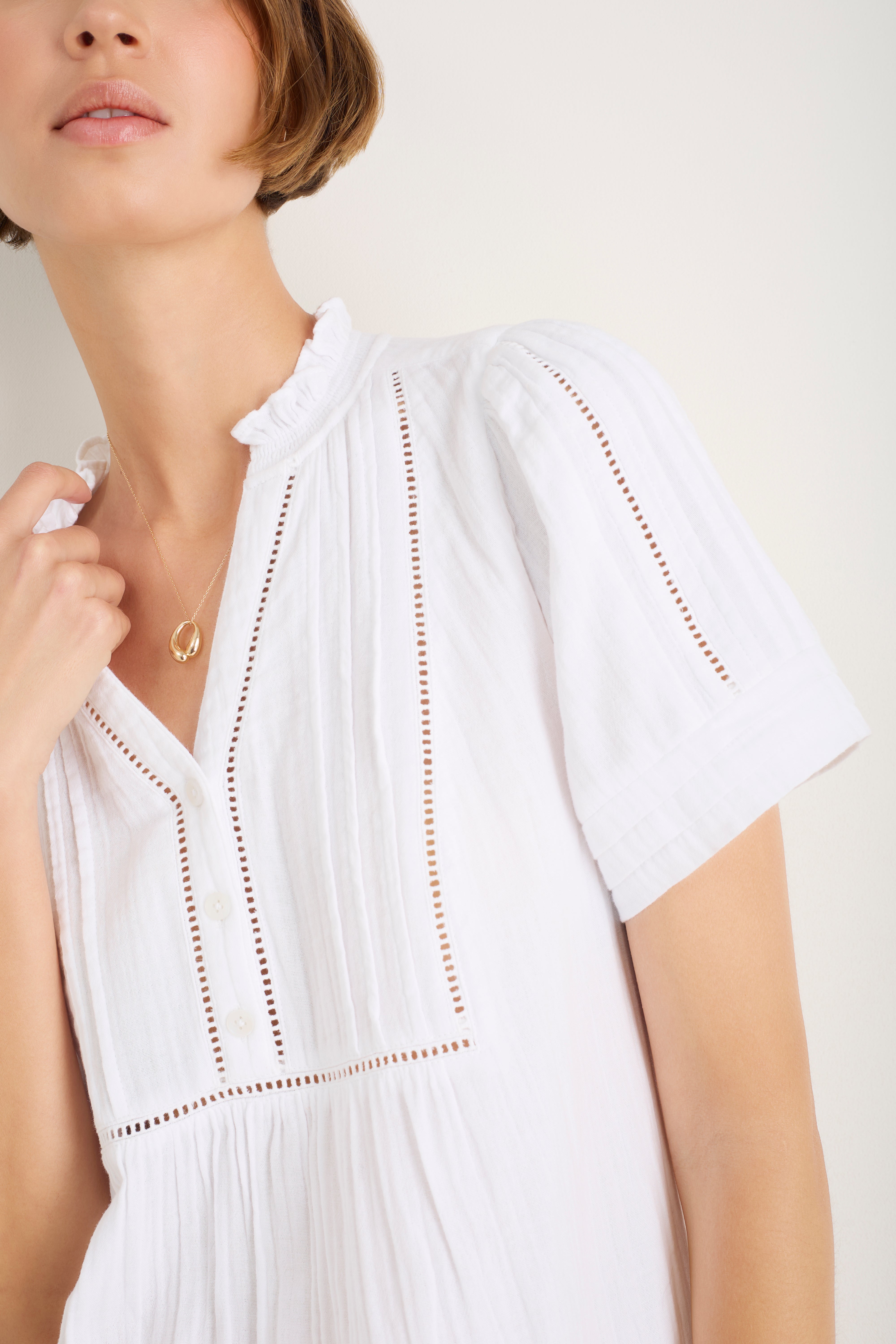 Otti Short Dress - White