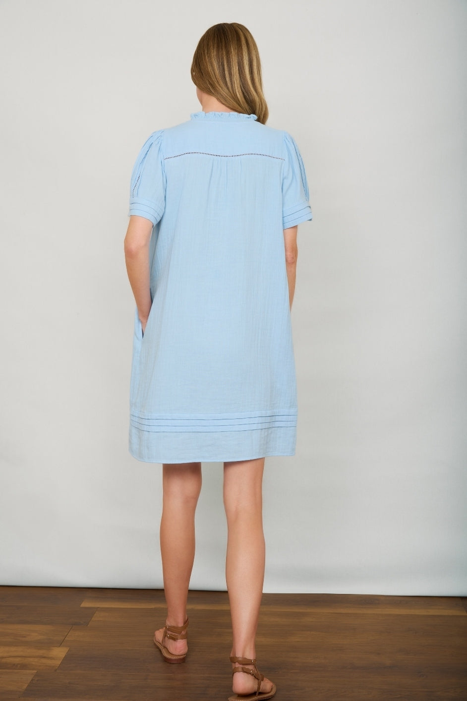 Otti Short Dress - Sky Blue
