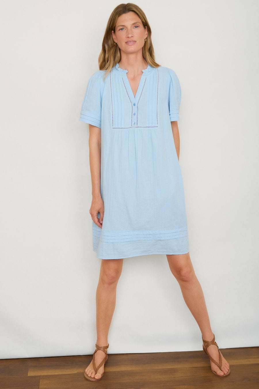 Otti Short Dress - Sky Blue