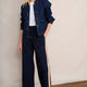 Penny Ponte Wide Leg Trouser - Deep Midnight