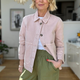 Aveline Denim Jacket - Dusky Pink