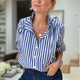 Clemmy Shirt - Blue Stripe