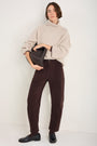Paloma Horseshoe Pin Cord Trouser - Cocoa