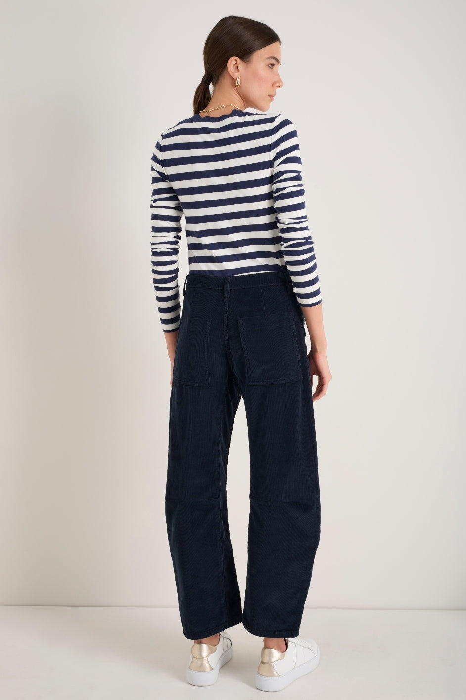 Paloma Horseshoe Pin Cord Trouser - Midnight