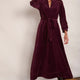 Paloma Velour Dress - Plum