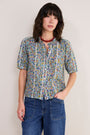 Pansy Pintuck Blouse - Multi Meadow Garden