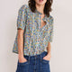 Pansy Pintuck Blouse - Multi Meadow Garden
