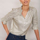 Parker Metallic Blouse - Champagne