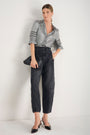 Parker Metallic Blouse - Pewter