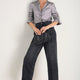 Parker Metallic Blouse - Pewter