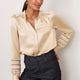 Parker Silk Blouse - Soft Gold