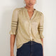 Parker Metallic Blouse - Gold