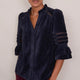 Parker Velour Blouse  - Midnight