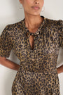 Paulina Dress - Leopard Metallic